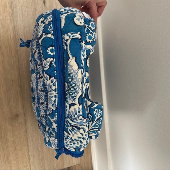 Vera Bradley Blue Paisley Backpack White School Adult Teen College Laptop Pocket - Picture 9 of 14